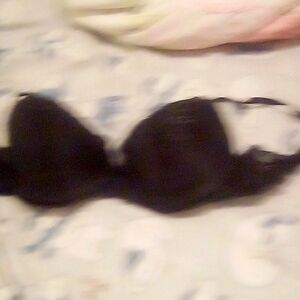 Black padded bra laced size 38